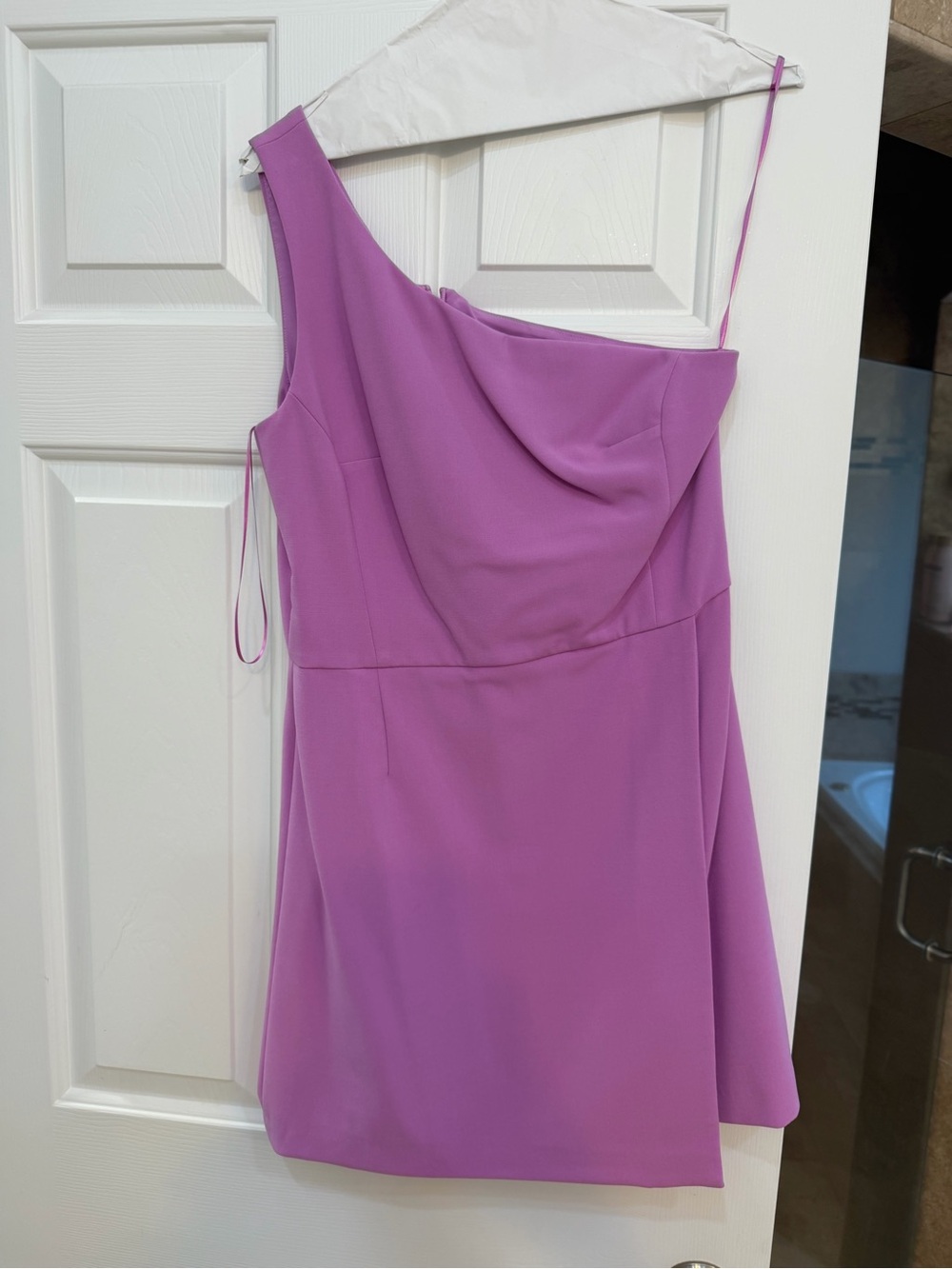 French Connection One-Shoulder Dress in Lilac